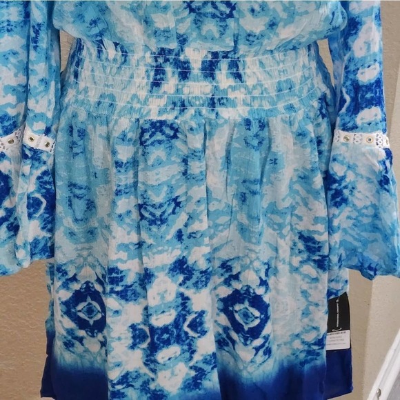 INC. Tie dye cold‎ shoulder long sleeve shirt size large new!!! - Picture 10 of 11